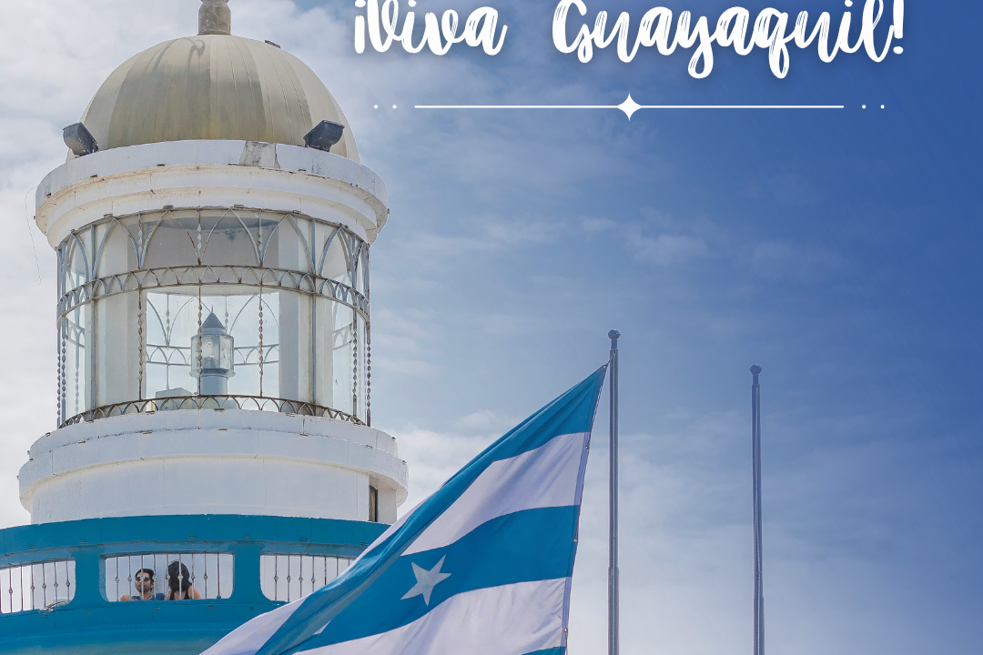 dia de la Independencia de Guayaquil Moderno Azul y Blanco 9 de octubre independencia de Guyaquil